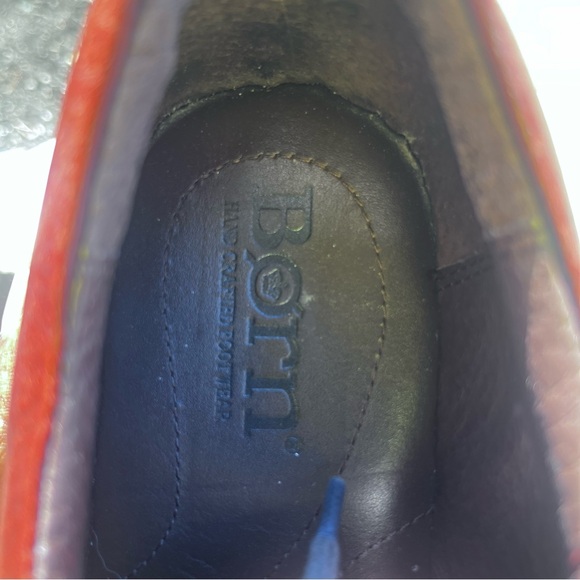 Born BOC Men 10.5 Brogue Wing Tip Oxfords Brown Distressed Leather Dress Shoes - Picture 13 of 15